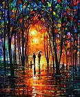 Park Paintings - DARK PARK by Leonid Afremov